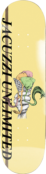 JACUZZI YANKO VENOM TREAT SKATEBOARD DECK-8.25 CREAM EX7