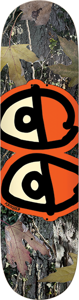 KROOKED EYES CAMO SKATEBOARD DECK-8.25 ORANGE
