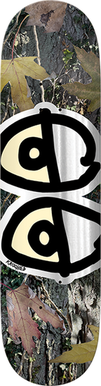 KROOKED EYES CAMO SKATEBOARD DECK-8.5 SILVER FOIL