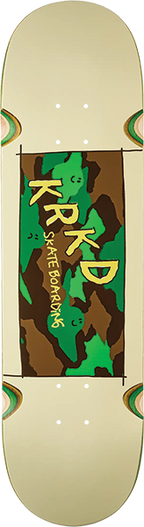KROOKED KAMO SKATEBOARD DECK 8.5 WHITE