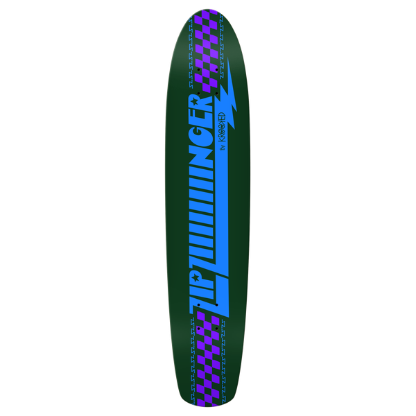 KROOKED ZIIIIIIIINGER SKATEBOARD DECK-7.7x35.75 DK GRN w/grip