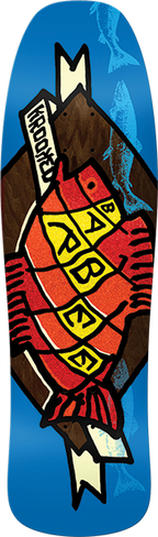 KROOKED BARBEE TROPHY SKATEBOARD DECK-9.5 BLUE