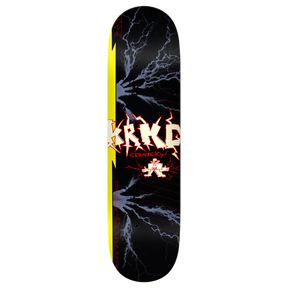KROOKED CERNICKY LIGHTNING FINGERS SKATEBOARD DECK-8.5 TF BLACK w/grip