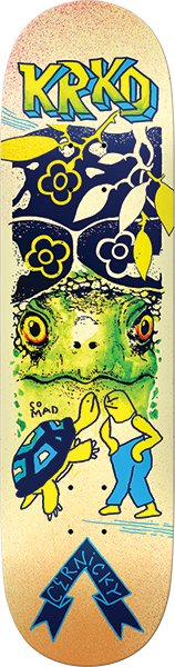KROOKED CERNICKY MAD TURTLE SKATEBOARD DECK-8.5 TF
