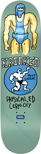 KROOKED CERNICKY PHYSICAL ED SKATEBOARD DECK 8.25