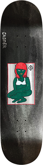 KROOKED CROMER GRN LADY SKATEBOARD DECK-8.25 DBX