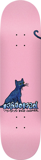 KROOKED CROMER KAT SKATEBOARD DECK-8.38 PINK
