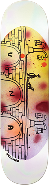 KROOKED FARRAR UNA'S BRIDGE SKATEBOARD DECK-8.5