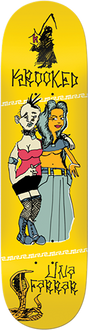 KROOKED FARRAR PUNX SKATEBOARD DECK-8.38 YELLOW TF