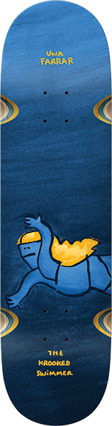 KROOKED FARRAR SWIMMER SKATEBOARD DECK-8.28 BLUE WW