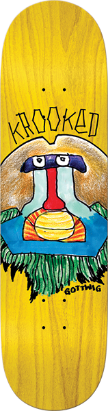 KROOKED GOTTWIG PRIMATE SKATEBOARD DECK-8.12