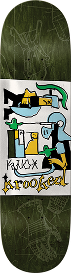 KROOKED KNOX GRENADIER SKATEBOARD DECK-8.28 GREEN