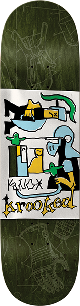 KROOKED KNOX GRENADIER SKATEBOARD DECK-8.28 GREEN