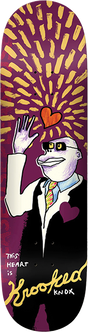 KROOKED KNOX THIS HEART SKATEBOARD DECK-8.5 PURPLE