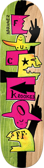 KROOKED NARVAEZ F OFF SKATEBOARD DECK-8.38