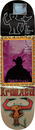 KROOKED SANDOVAL GUN SLINGER SKATEBOARD DECK-9.02