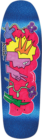 KROOKED SANDOVAL PEACE SIGN SKATEBOARD DECK-9.81X32.06