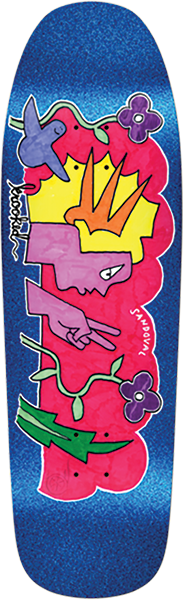 KROOKED SANDOVAL PEACE SIGN SKATEBOARD DECK-9.81X32.06