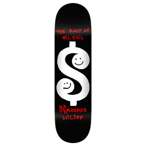 KROOKED WILSON ROOT SKATEBOARD DECK-8.5 BLACK w/grip