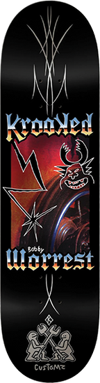 KROOKED WORREST CHROME ZONE SKATEBOARD DECK-8.38 BLACK TT
