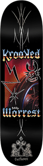 KROOKED WORREST CHROME ZONE SKATEBOARD DECK-8.38 BLACK TT
