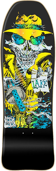 LAKE GANGSTER REISSUE SKATEBOARD DECK-9.75x32.12 BLACK STAIN