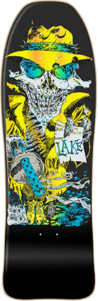 LAKE GANGSTER REISSUE SKATEBOARD DECK-9.75x32.12 BLACK STAIN