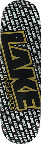 LAKE GOLD DIGGER LOGO SKATEBOARD DECK-8.5 BLK/SIL/GOLD