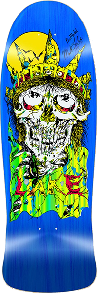 LAKE LIBERTY REISSUE SKATEBOARD DECK-9.87x30.25 BLUE STAIN