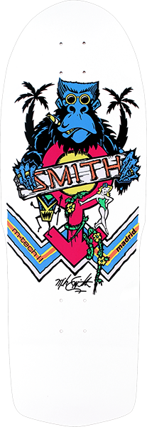 MADRID SMITH APE REISSUE SKATEBOARD DECK-10x30.75 WHT