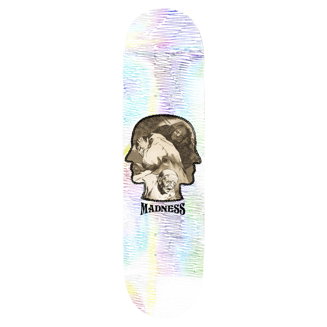 MADNESS MCKENZIE DEMONS SKATEBOARD DECK-8.25 WHT/HOLO R7