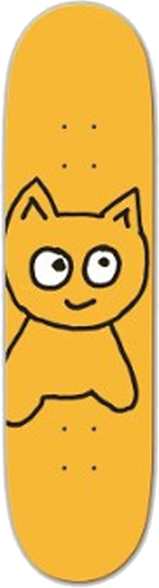 MEOW BIG CAT SKATEBOARD DECK-8.0 YELLOW w/ grip