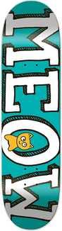 MEOW LOGO SKATEBOARD DECK-7.75 TEAL