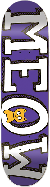 MEOW LOGO SKATEBOARD DECK-8.0 PURPLE