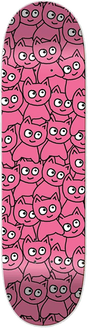 MEOW STICKER PILE SKATEBOARD DECK-7.25 PINK
