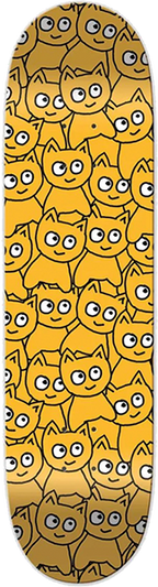 MEOW STICKER PILE SKATEBOARD DECK-8.25 OG