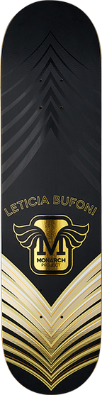MONARCH BUFONI HORUS SKATEBOARD DECK-8.0 BLK/GOLD/GOLD r7