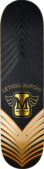 MONARCH BUFONI HORUS SKATEBOARD DECK-8.37 BLK/GOLD/ORG r7