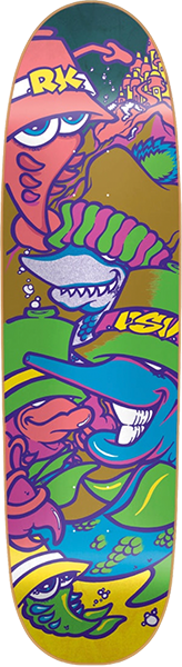 NEW DEAL KNIGGE DSV SKATEBOARD DECK-8.6X31.8 NEON ht
