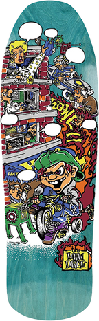 NEW DEAL HOWELL TRICYCLE KID SKATEBOARD DECK 9.63X30.75 TEAL
