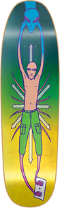 NEW DEAL VALLELY ALIEN SKATEBOARD DECK-9.18X32 NEON ht