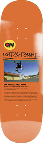 ON VIDEO LOST AND FOUND SKATEBOARD DECK-8.0 ORG EX7