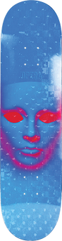 OPERA FACE SKATEBOARD DECK-8.25 BLUE/HOLO