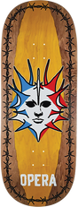 OPERA FATTIES TORN SPIKE SKATEBOARD DECK 12X32.4 BRN YEL EX7
