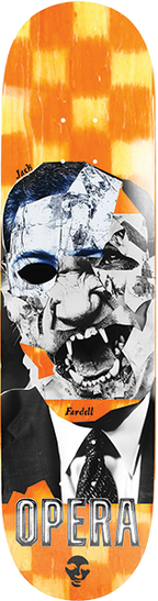 OPERA FARDELL POLITICS SKATEBOARD DECK-8.7 YEL/ORG