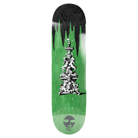 OPERA LACHHAB TOTEM SKATEBOARD DECK-8.5 GRN/BLK EX7