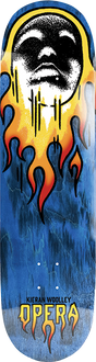 OPERA WOOLLEY FLAME SKATEBOARD DECK-9.0 BLUE BLEED EX7
