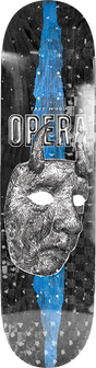 OPERA WOOD HORNS SKATEBOARD DECK-9.0 BLACK/BLUE BLEED
