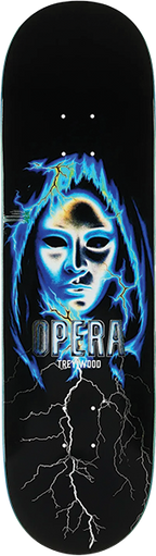 OPERA WOOD LIGHTNING SKATEBOARD DECK 8.75 BLACK SILVER EX7