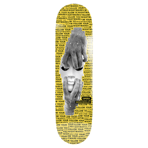 OPERA WOOLLEY NIGHTMARE SKATEBOARD DECK-8.5 YELLOW EX7